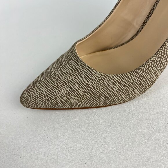 Nine West Womens Gwendle Pointy Toe Pumps Tan Snake Print Stiletto size 7 - Picture 10 of 15